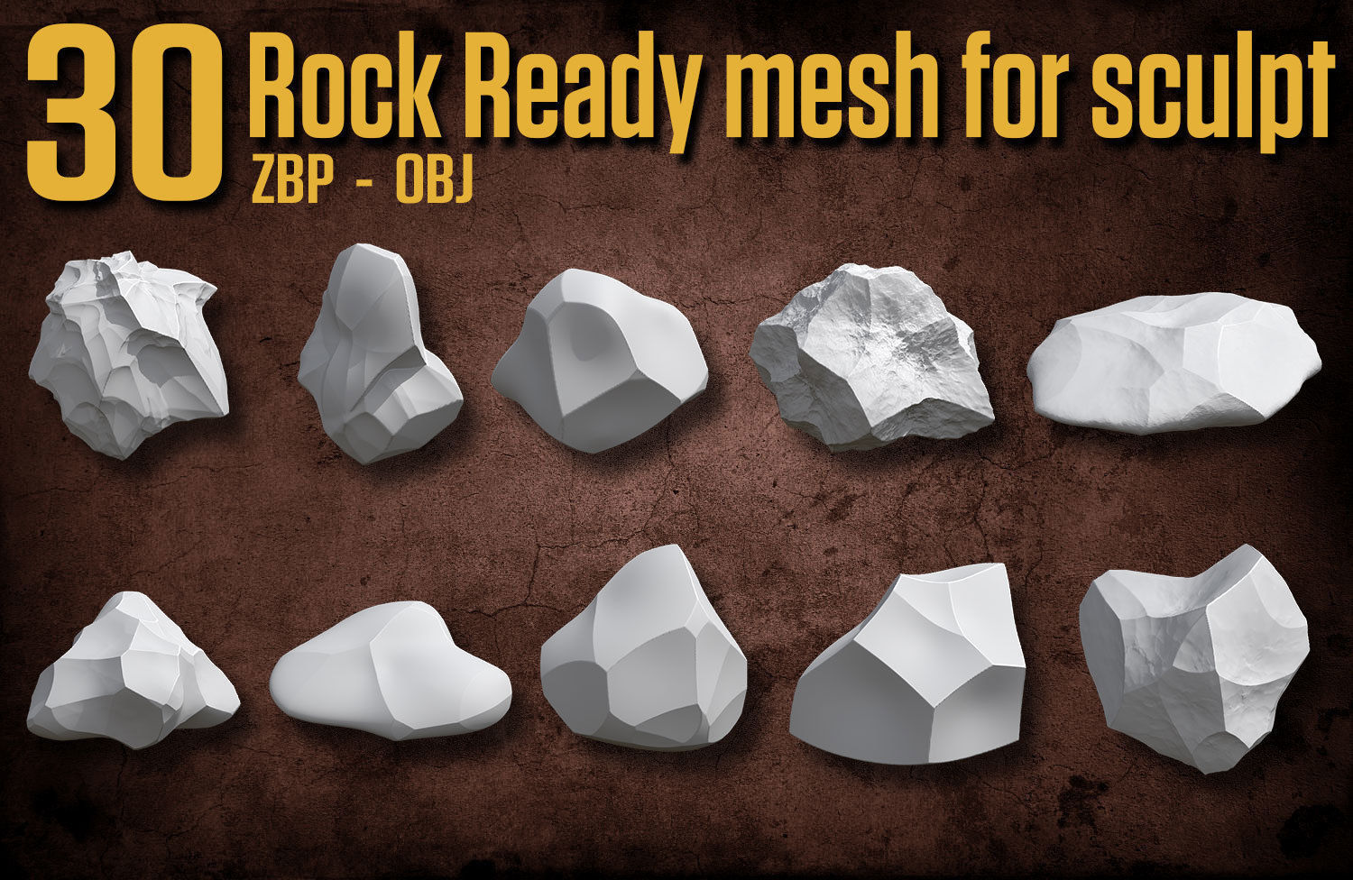 30 rock base mesh for sclupt 3D model_2