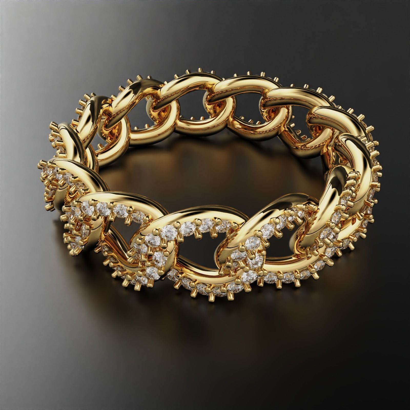 Cuban Ring 3D print model_10