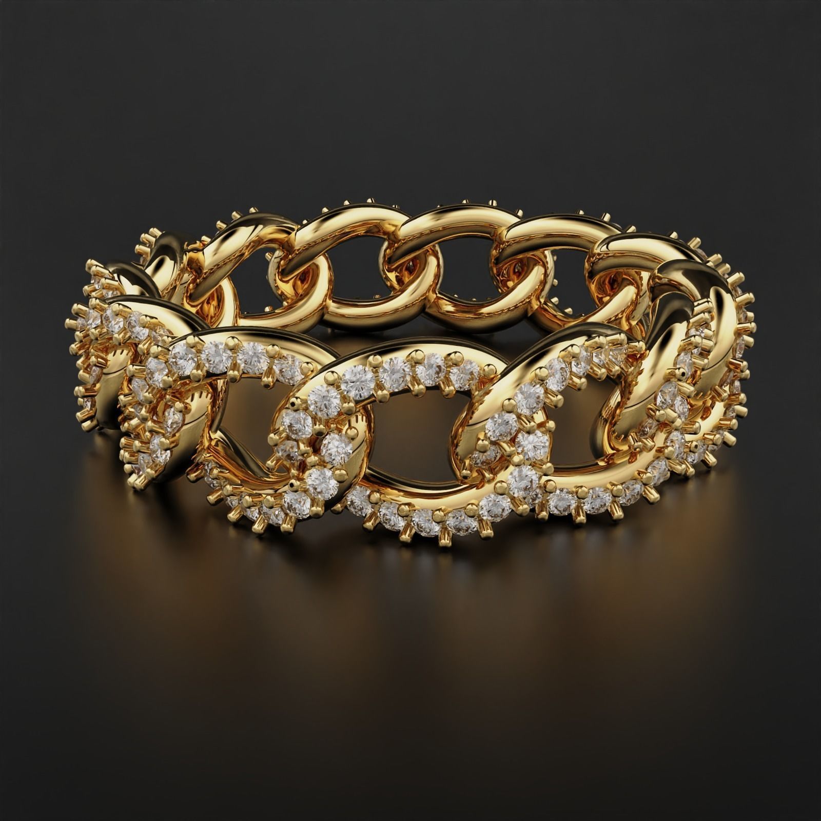 Cuban Ring 3D print model_8