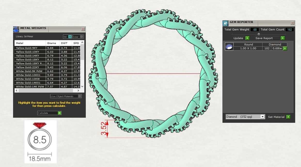 Cuban Ring 3D print model_15