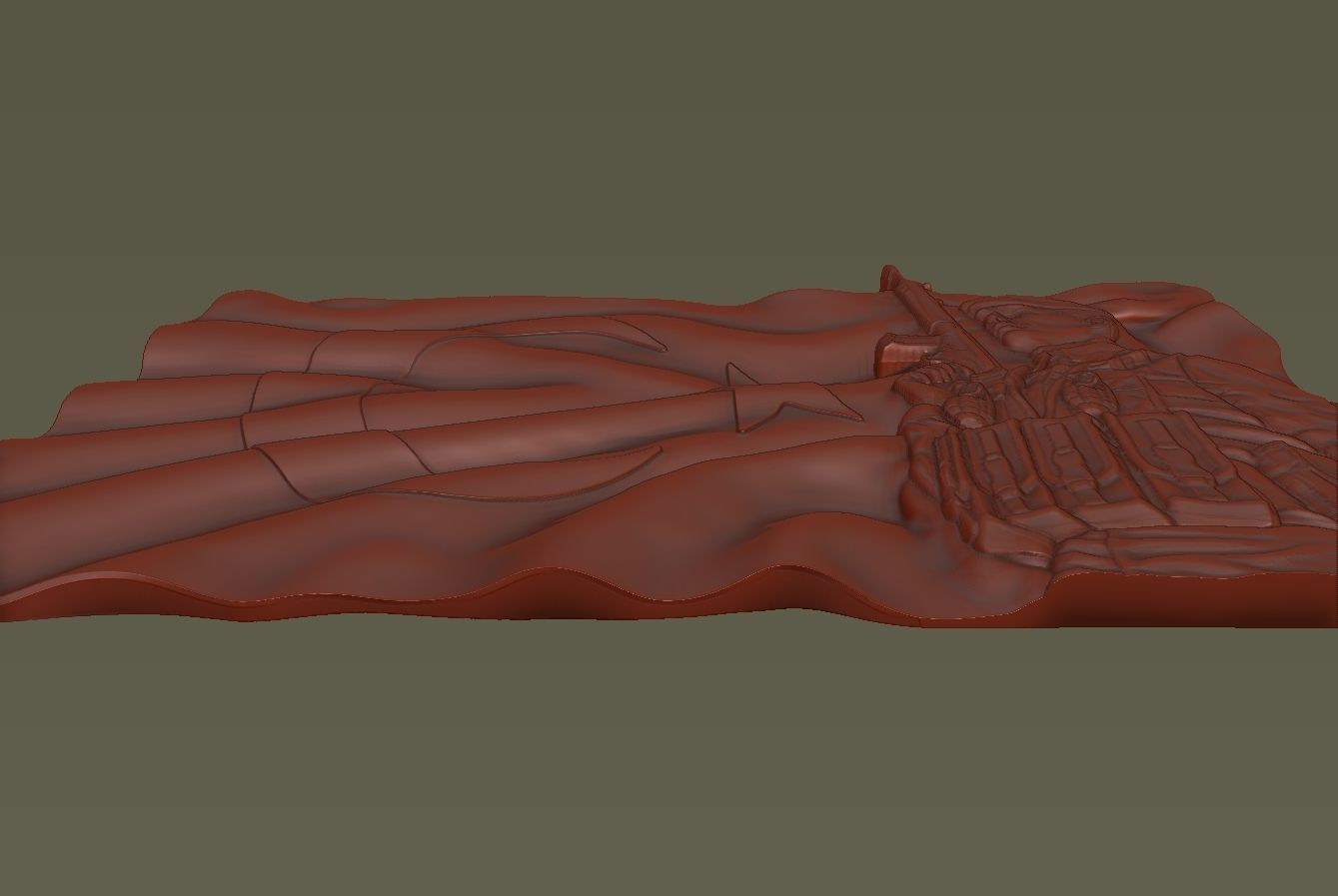 Turkish Flag and Soldier 3D print model_8