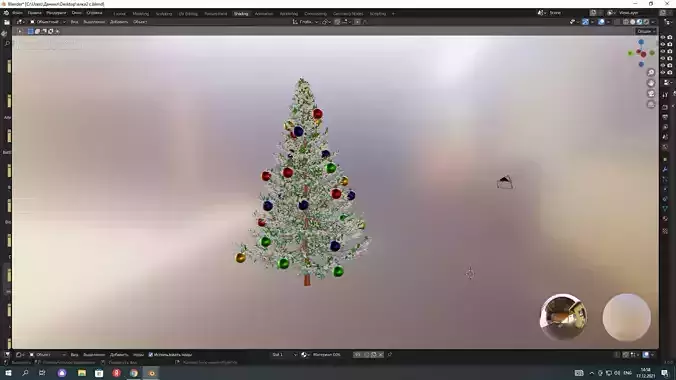 christmas tree with christmas balloons