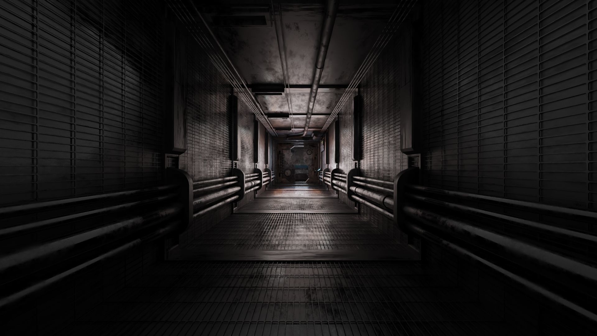 Abandoned laboratory control room 3D model_15