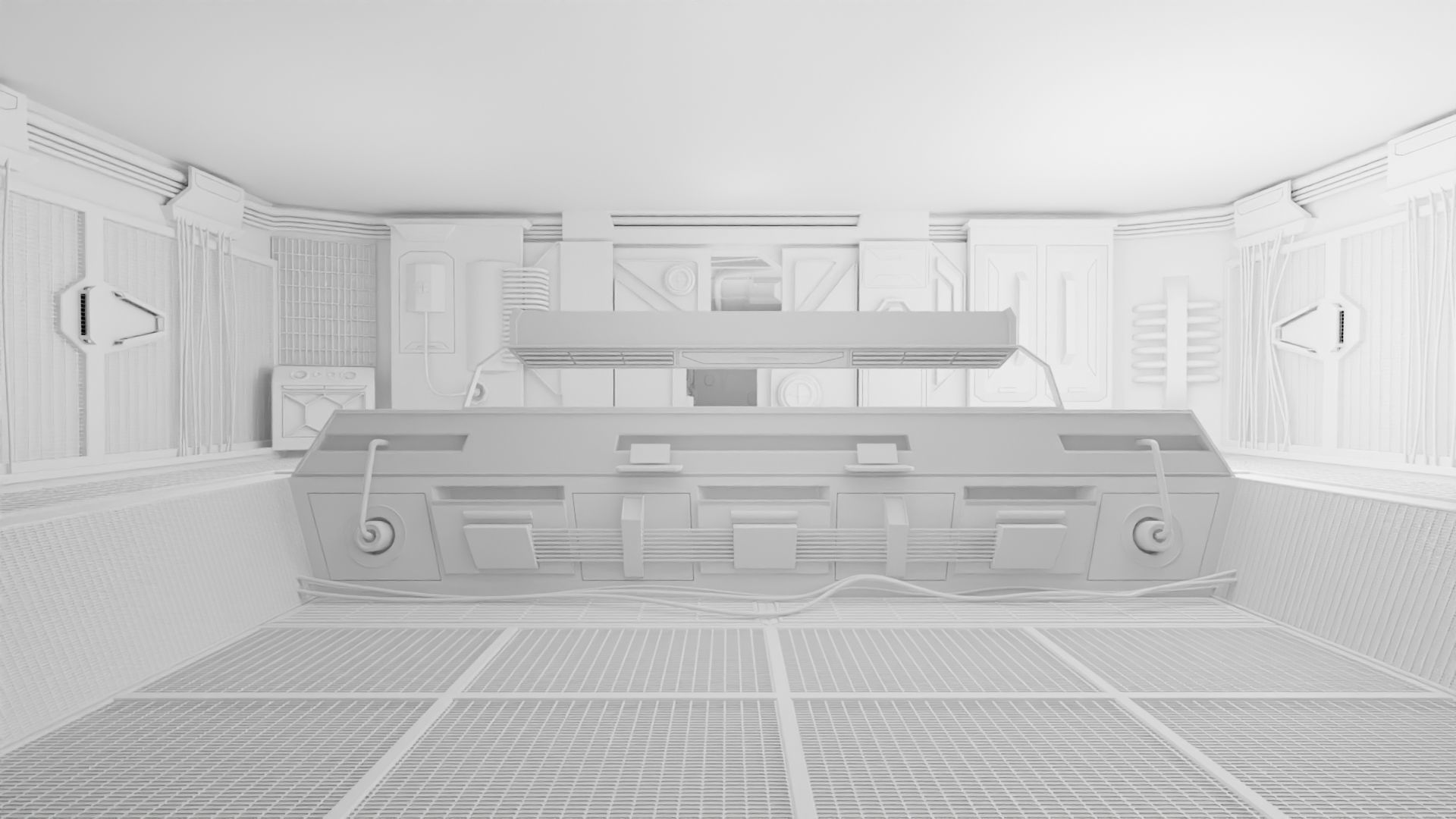 Abandoned laboratory control room 3D model_17