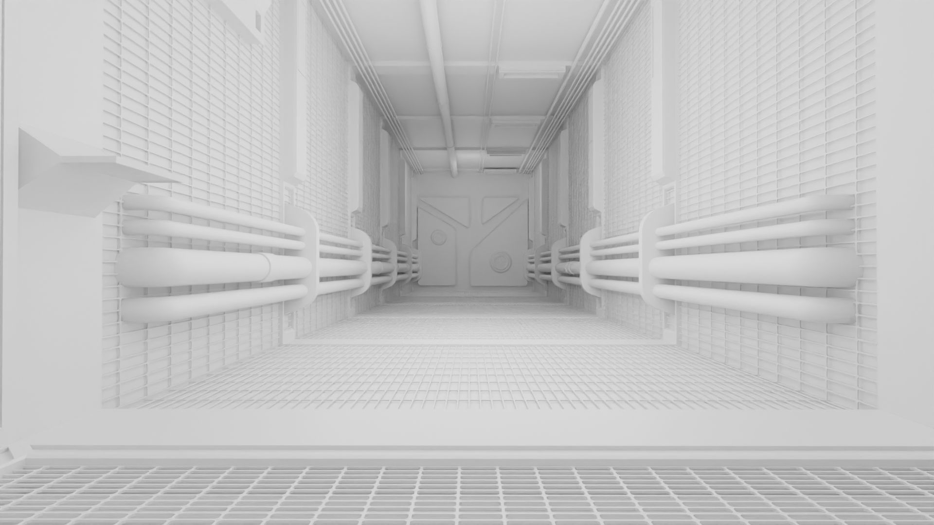 Abandoned laboratory control room 3D model_22