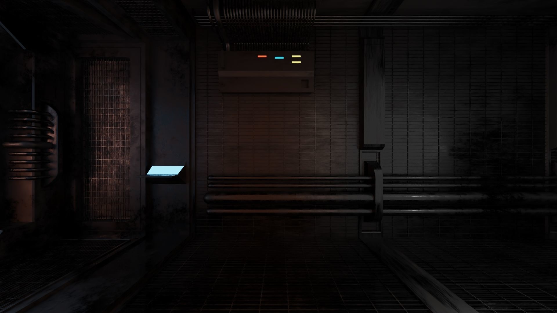 Abandoned laboratory control room 3D model_12