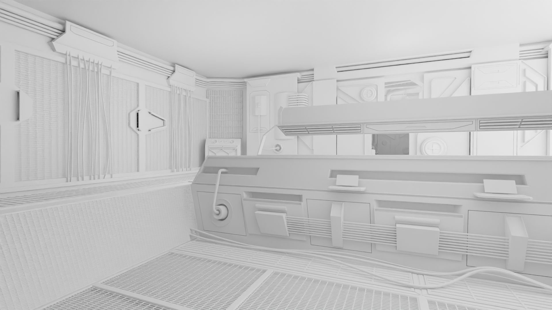 Abandoned laboratory control room 3D model_18