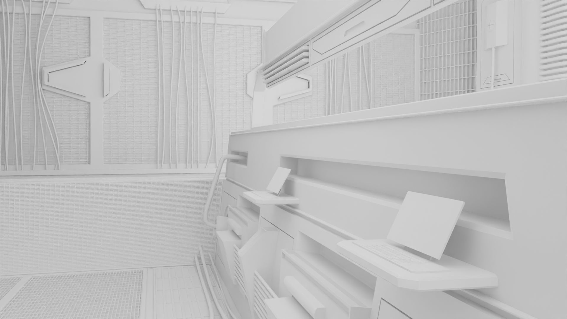 Abandoned laboratory control room 3D model_19