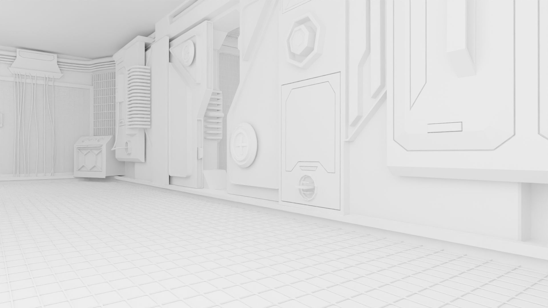 Abandoned laboratory control room 3D model_20