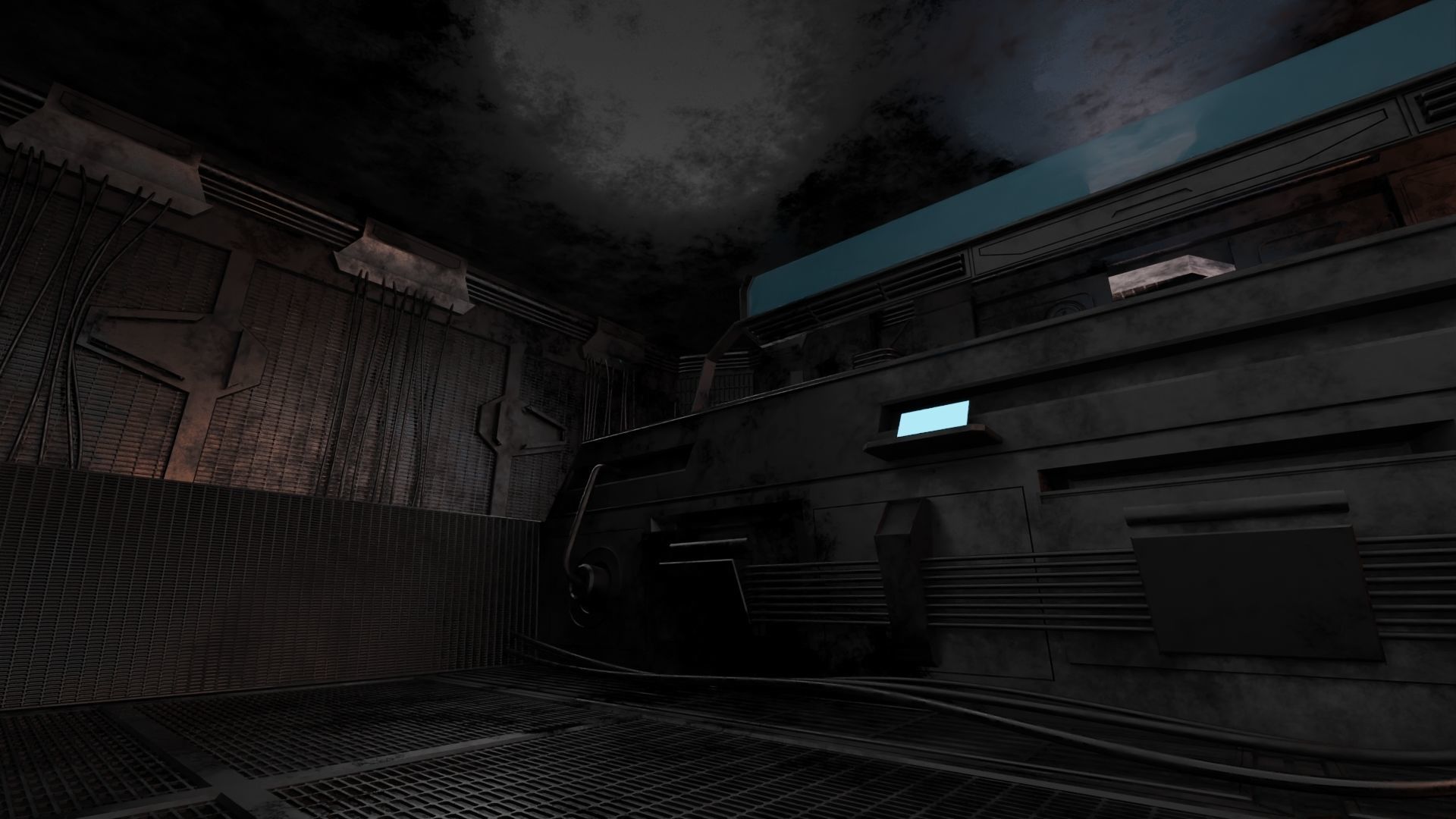 Abandoned laboratory control room 3D model_7