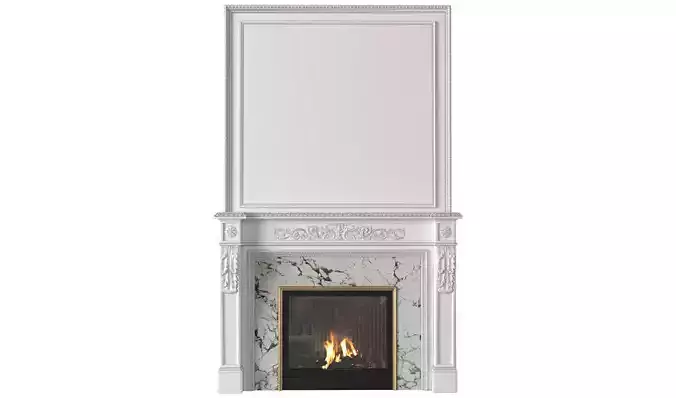 Fireplace in classic style