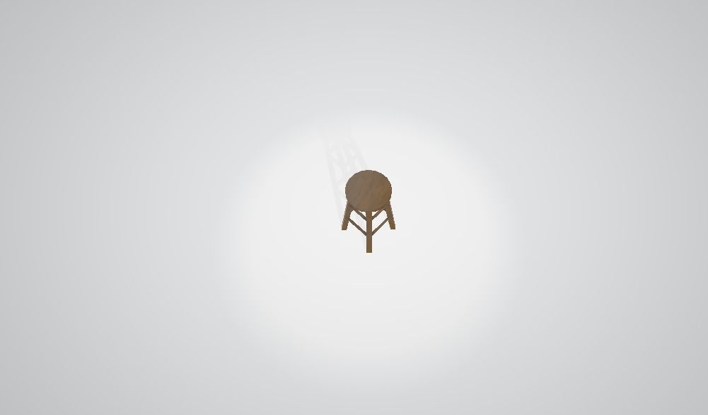 Bar stool wooden 3D model 3D model_17