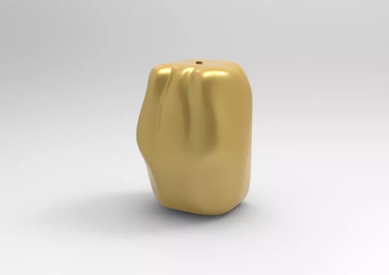 Pechuga gold pepper shaker 3D model_0