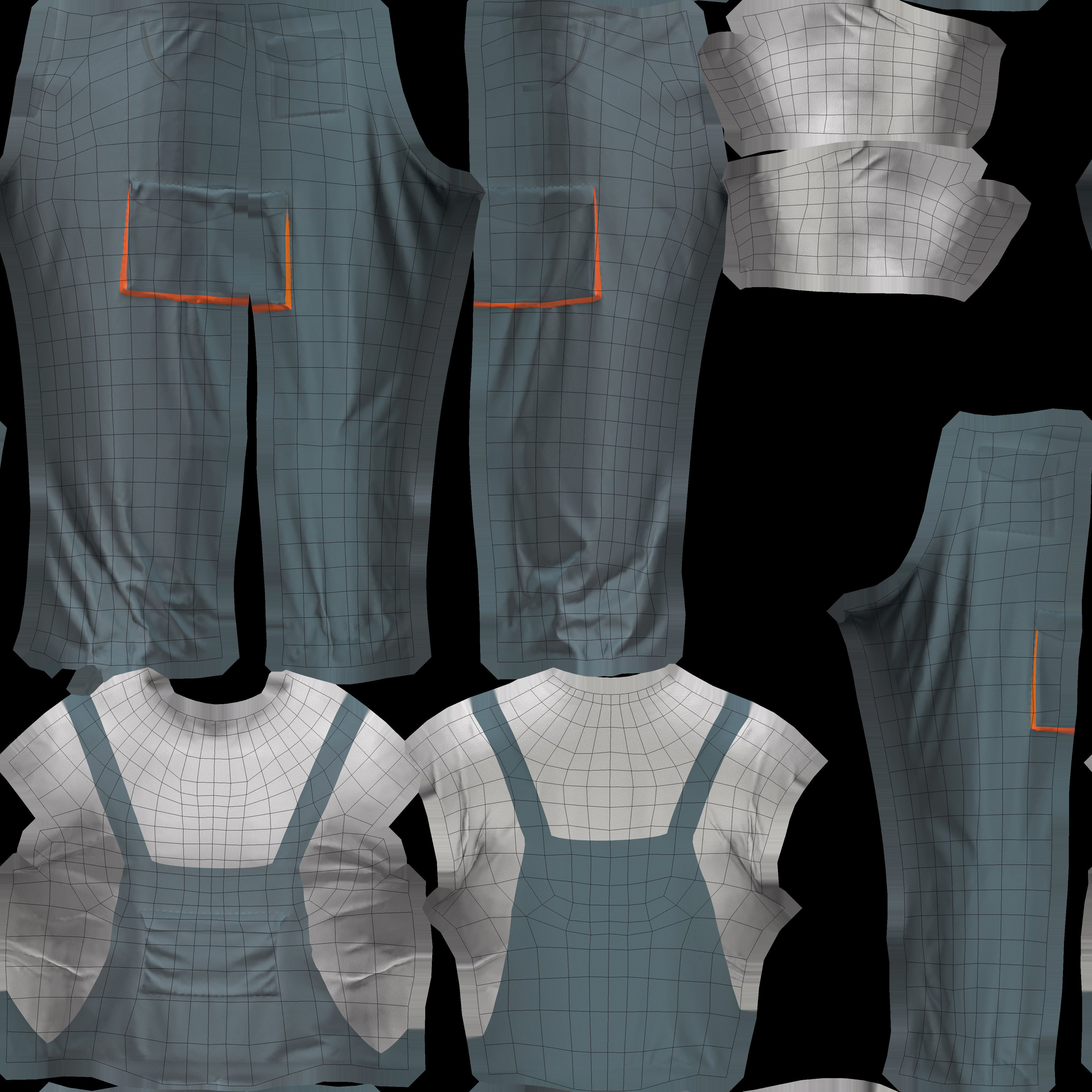 Workman Idle Animation 03 Low-poly 3D model_19