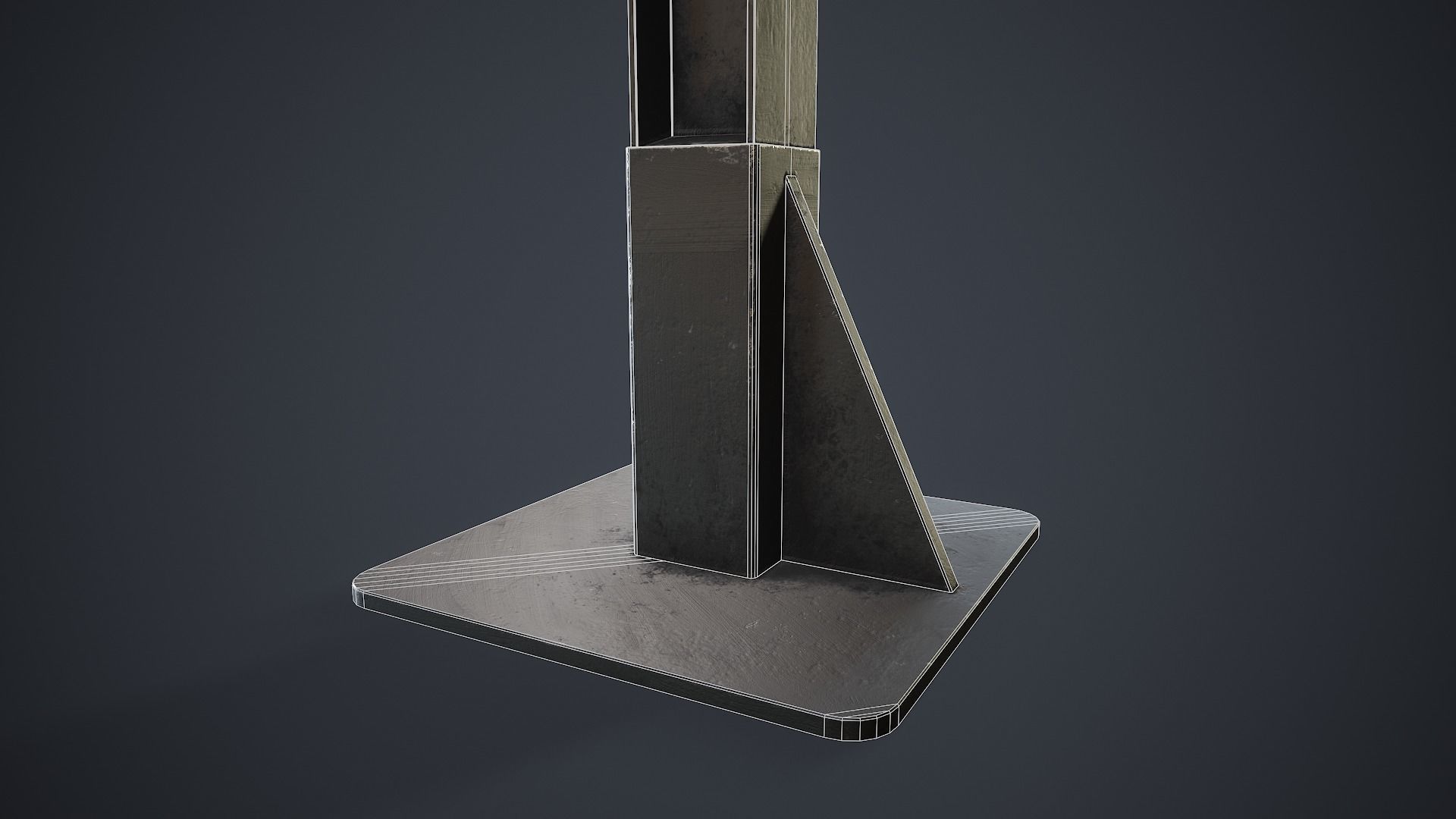 Traffic Light Low-poly 3D model_16