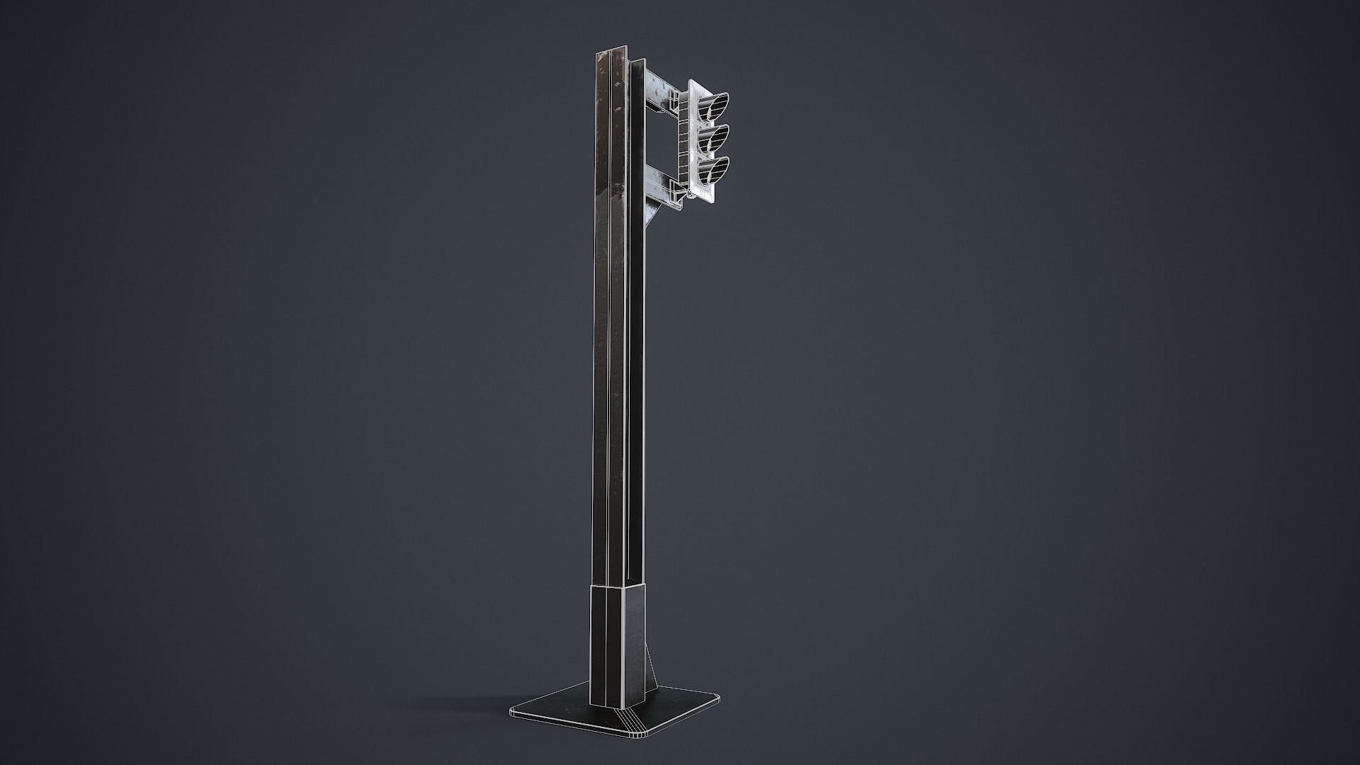 Traffic Light Low-poly 3D model_15