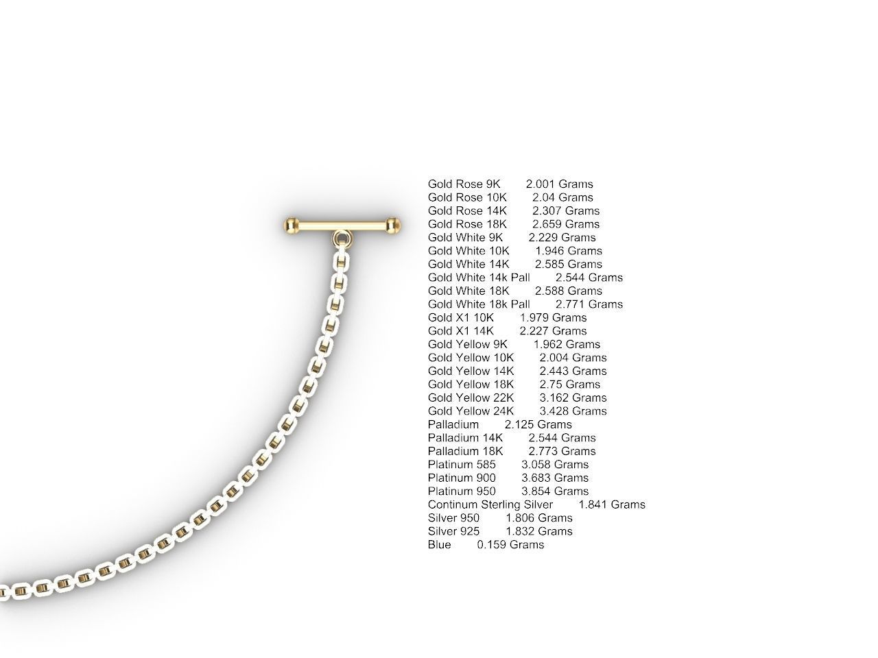 diamond cross pendant and chain stl files verified 3D print model_2