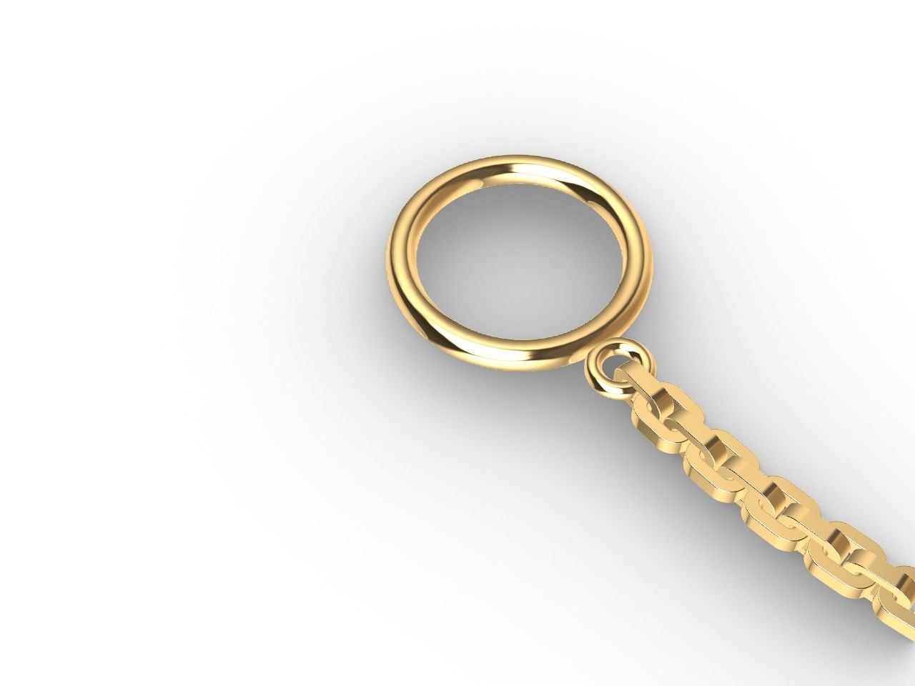 diamond cross pendant and chain stl files verified 3D print model_12