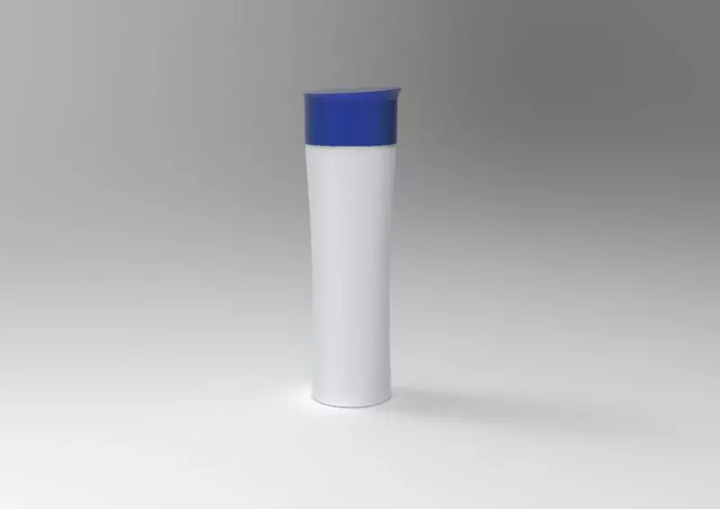Champu plastic bottle with cap Free 3D model_0