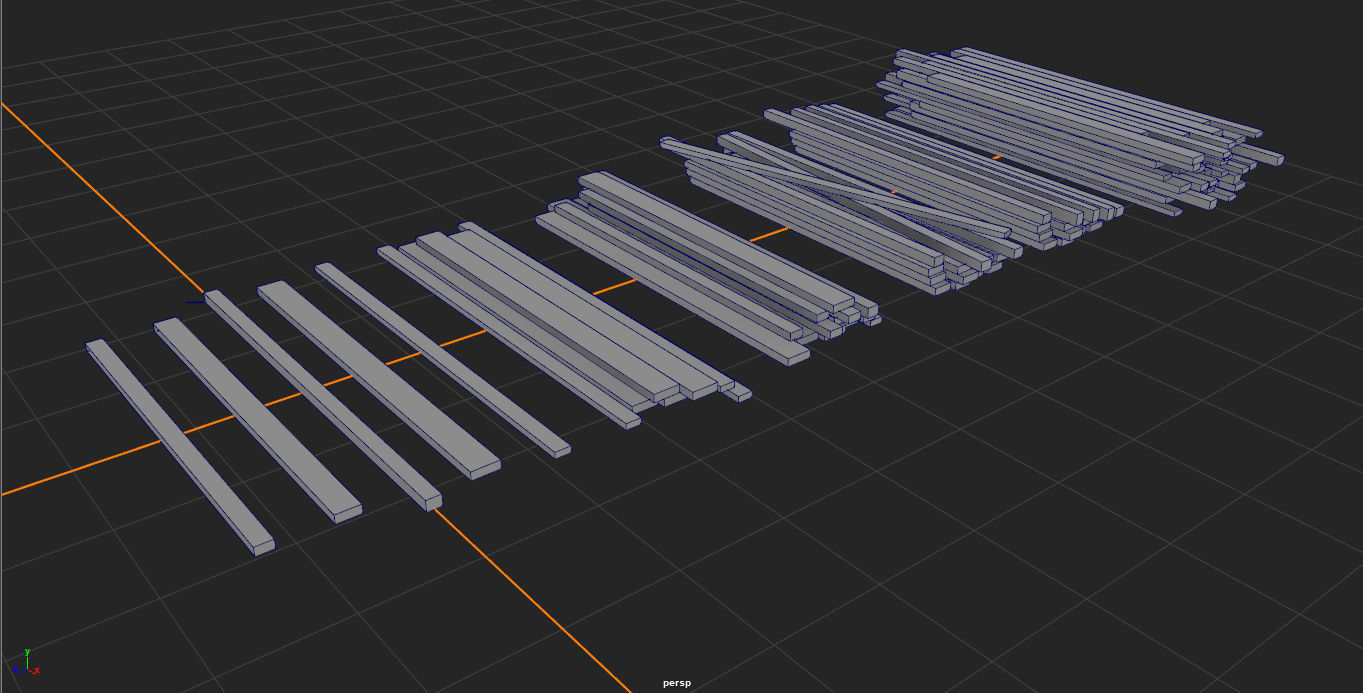 Wooden Planks set Low-poly 3D model_6