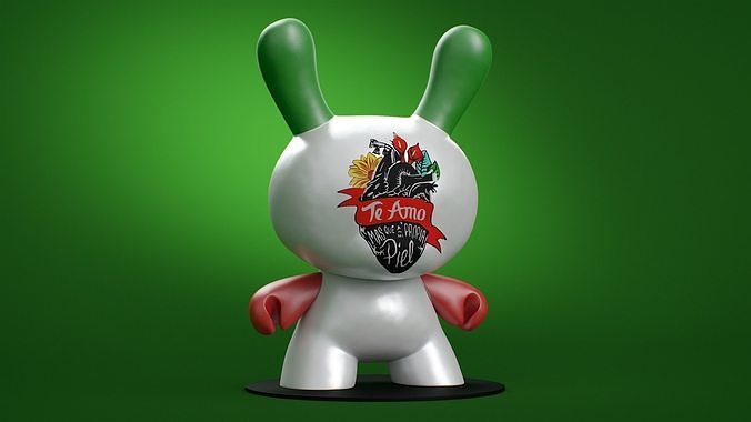 Kidrobot Frida Kahlo Masterpiece Te Amo 8 inch Dunny 3D model