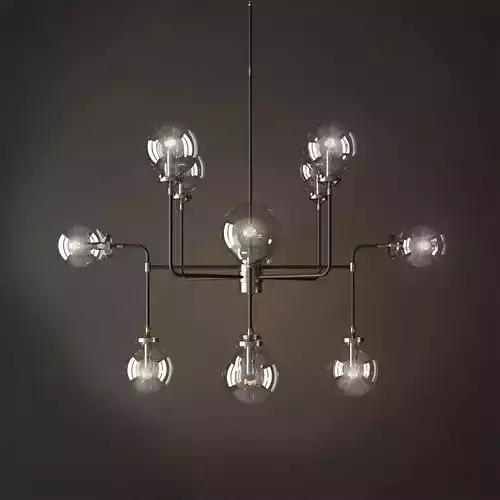 bistro globe clear glass 12 nickel