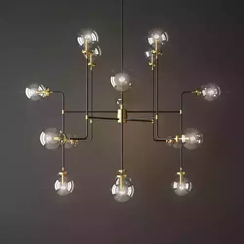 bistro globe clear glass 16 brass