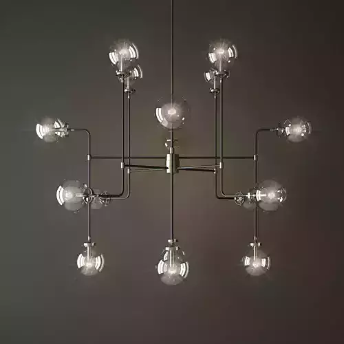 bistro globe clear glass 16 nickel