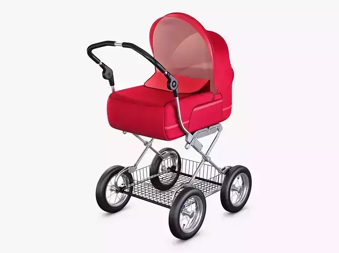 Baby Stroller Red v 1