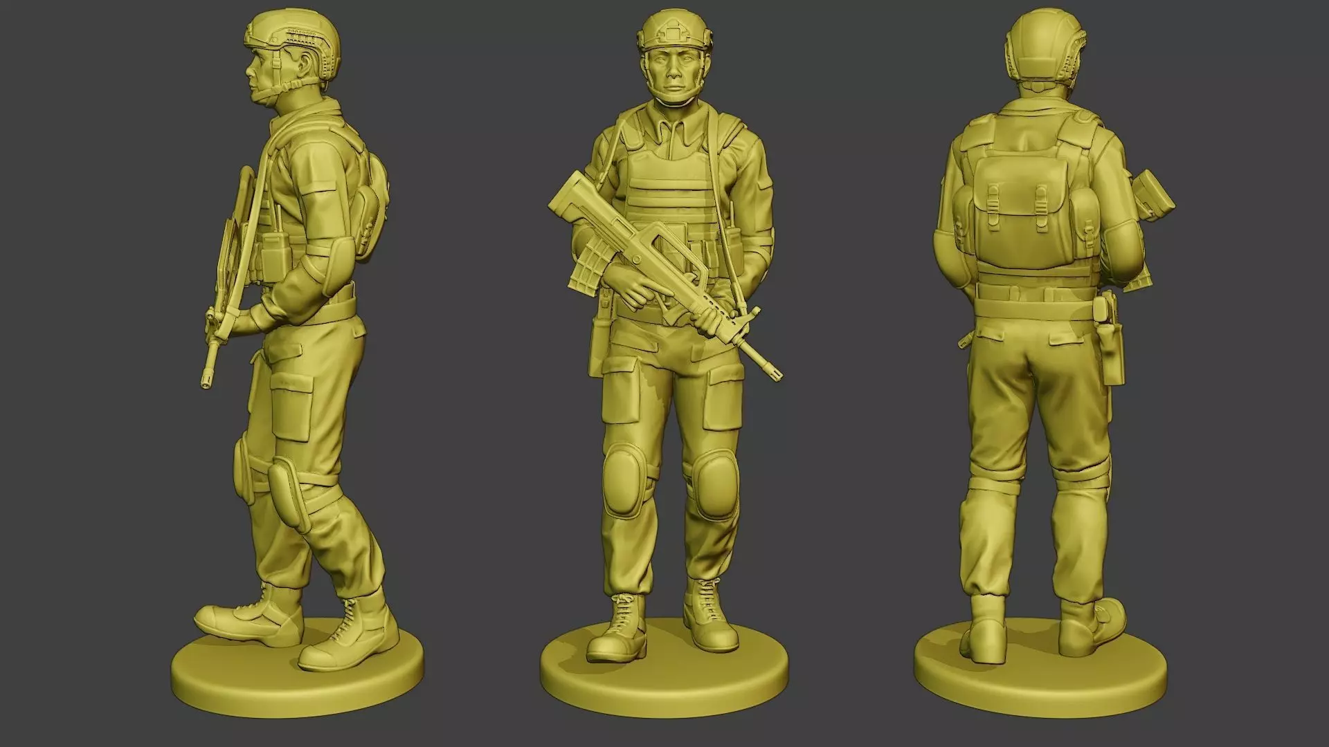 China Actual Special Forces PAP 0001 3D print model