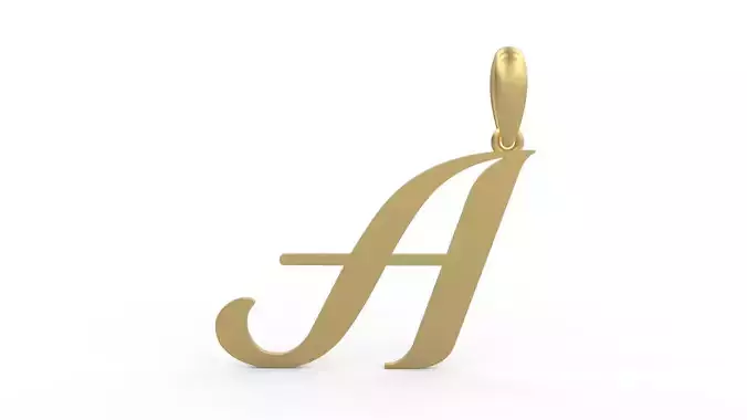 Initial Letters Pendant Labelle A 3D print model