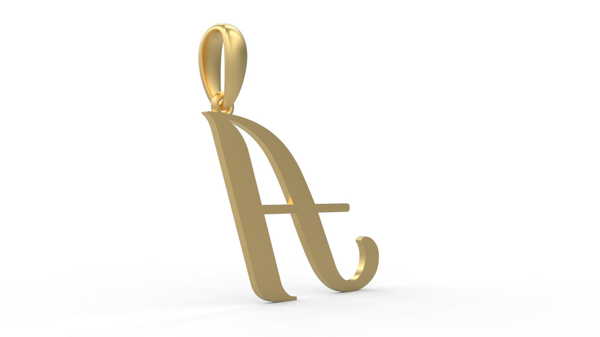 Initial Letters Pendant Labelle A 3D print model_3