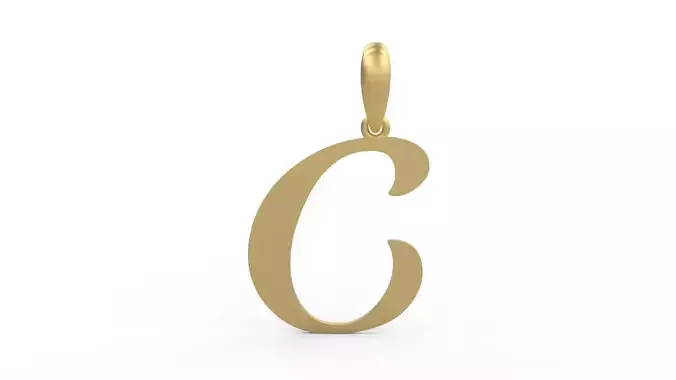 Initial Letters Pendant Labelle C 3D print model