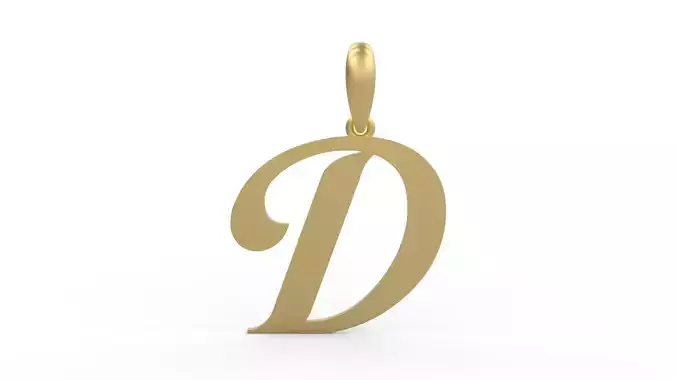 Initial Letters Pendant Labelle D 3D print model