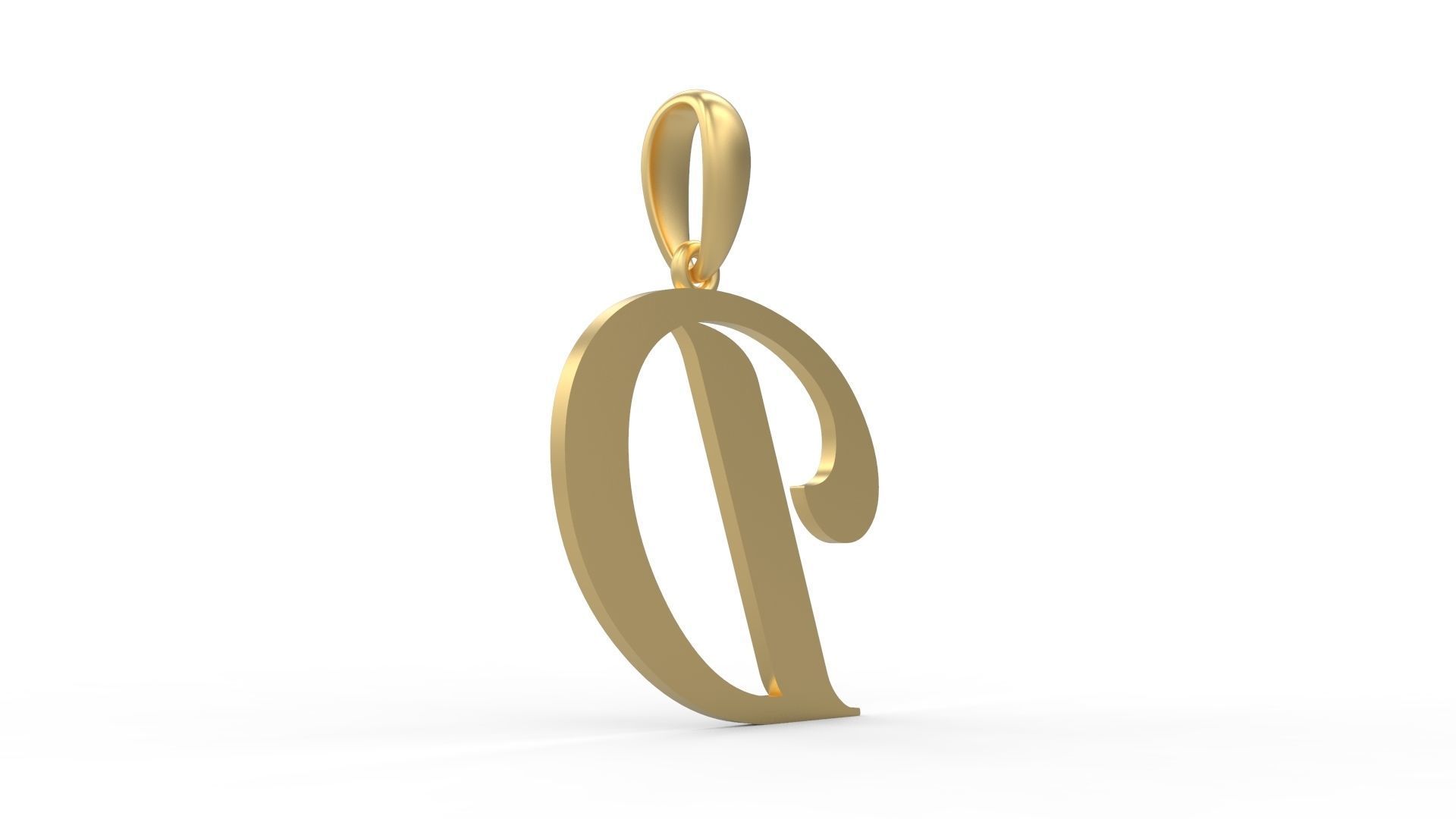 Initial Letters Pendant Labelle D 3D print model_3
