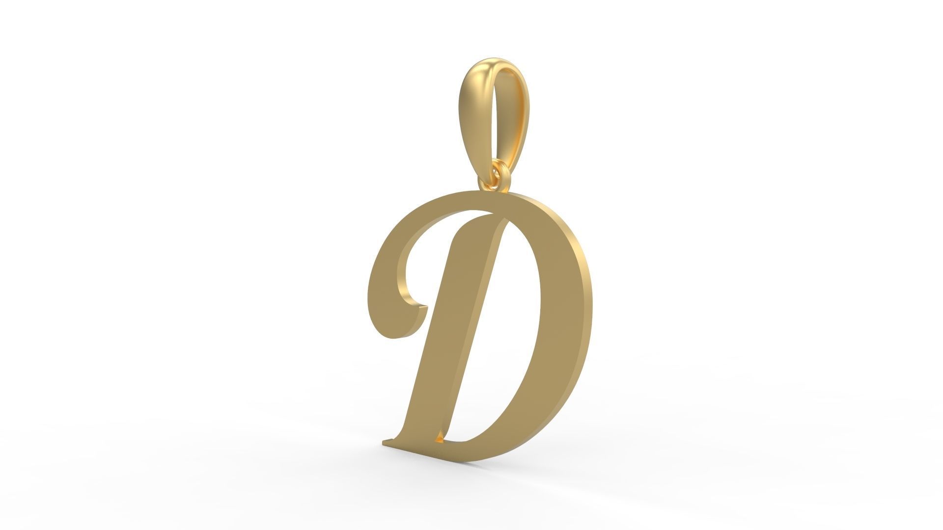 Initial Letters Pendant Labelle D 3D print model_1