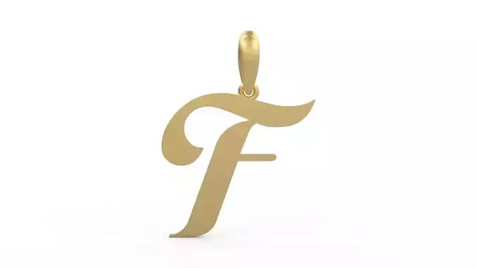 Initial Letters Pendant Labelle F 3D print model