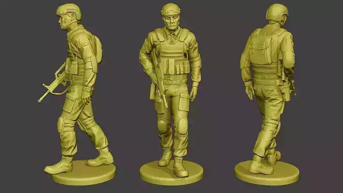 China Actual Special Forces PAP 0004 3D print model
