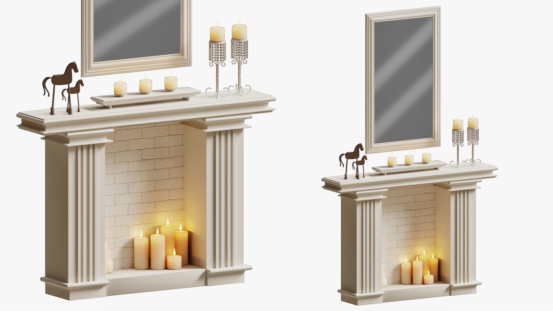 DECORATIVE FIREPLACE 3D model_2