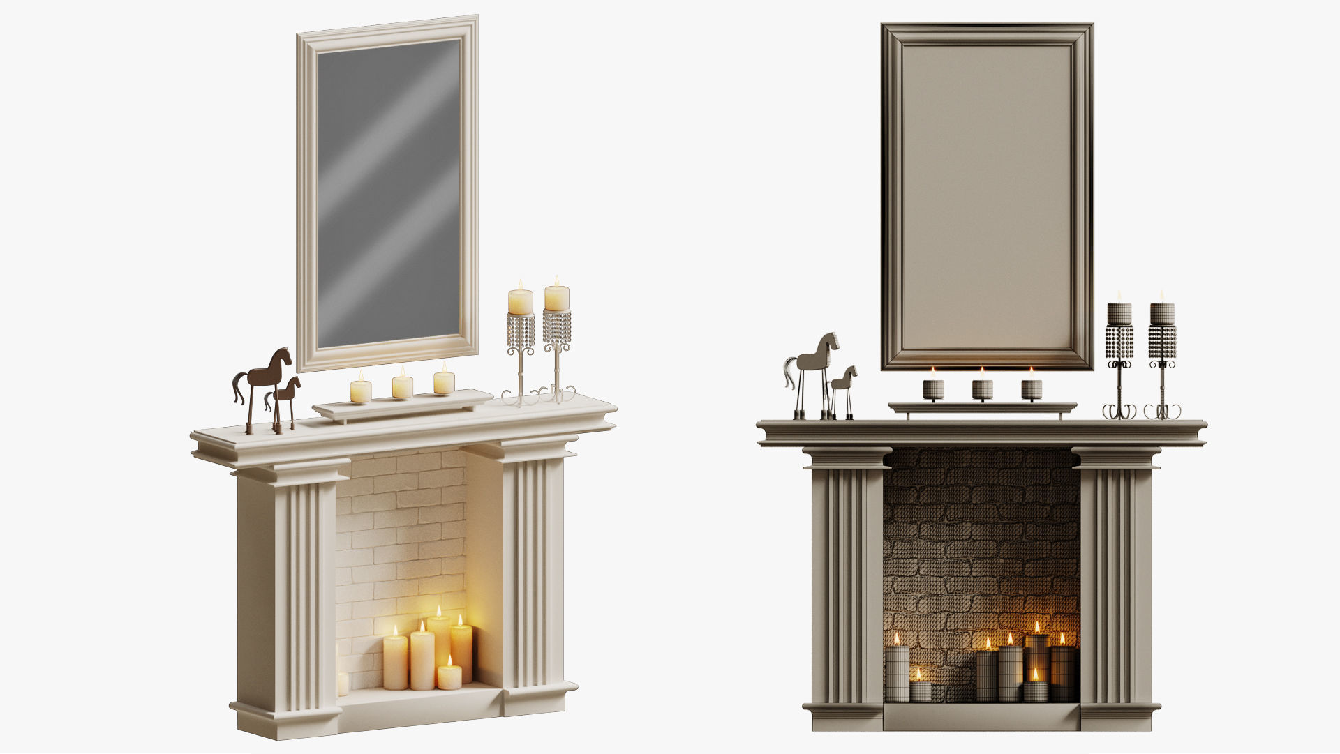 DECORATIVE FIREPLACE 3D model_4