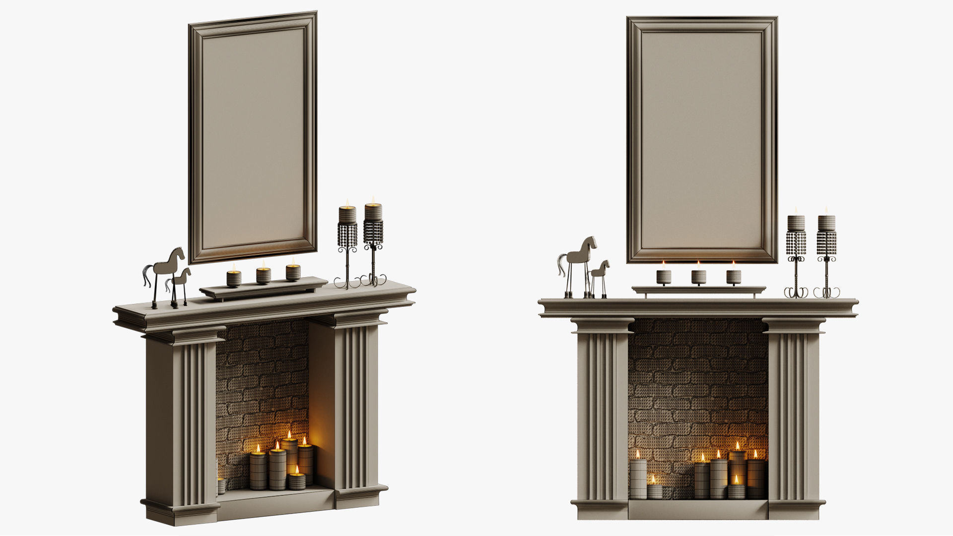 DECORATIVE FIREPLACE 3D model_8