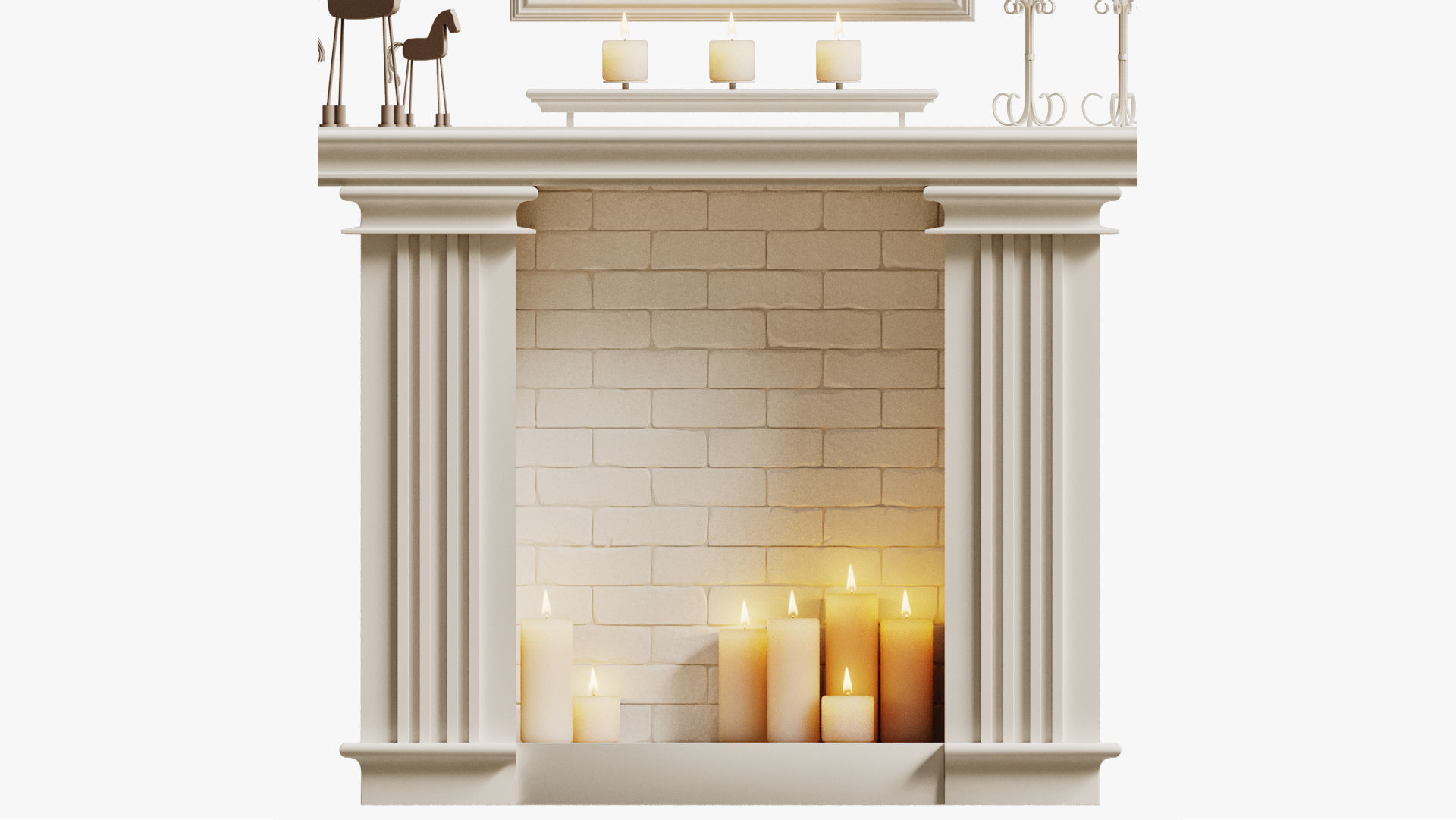 DECORATIVE FIREPLACE 3D model_3