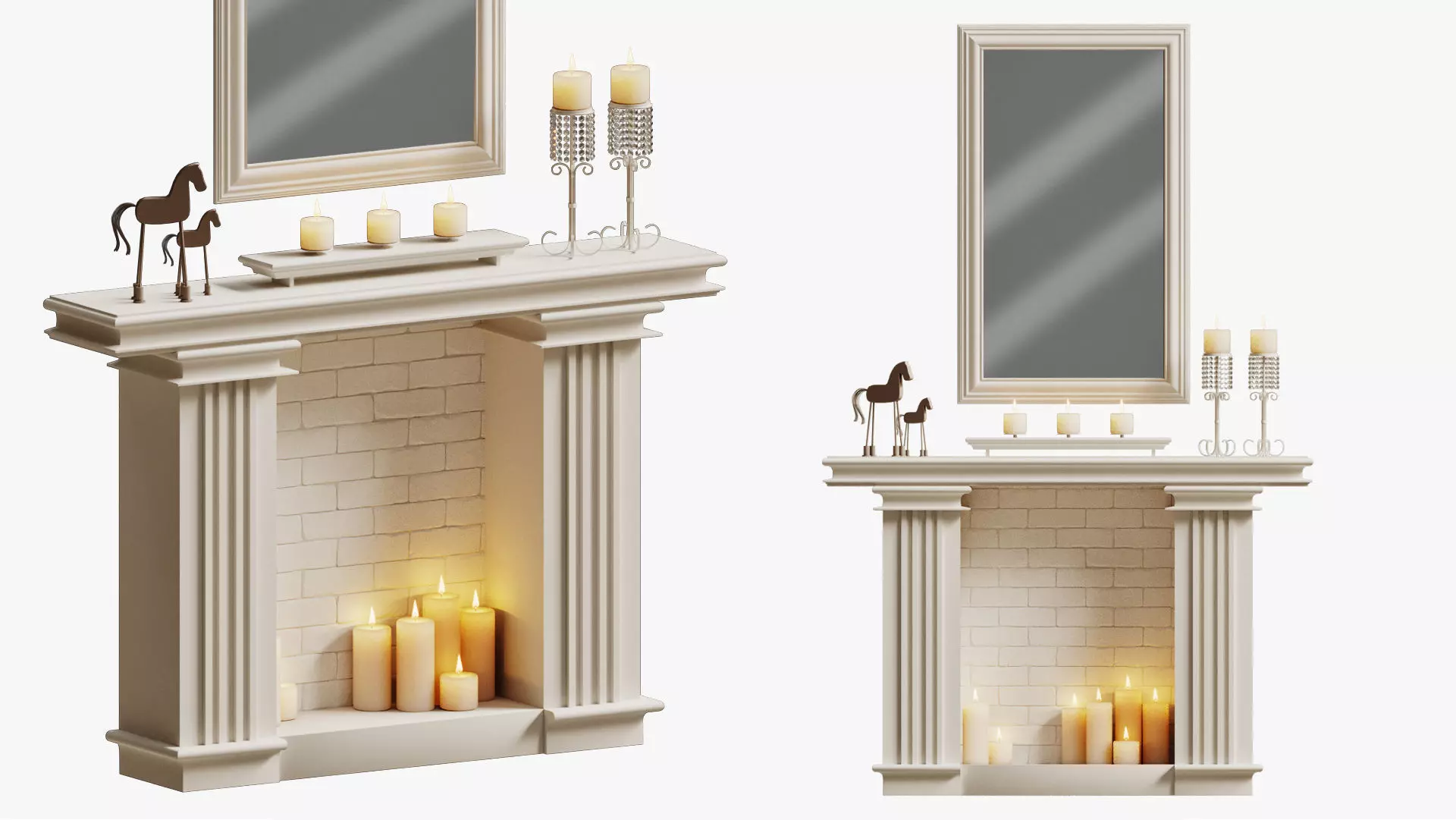 DECORATIVE FIREPLACE 3D model_0