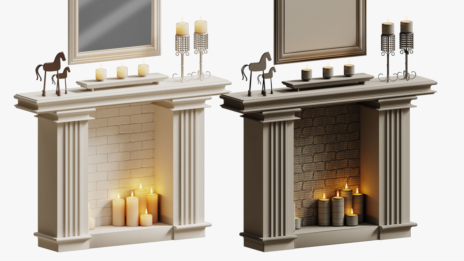 DECORATIVE FIREPLACE 3D model_5