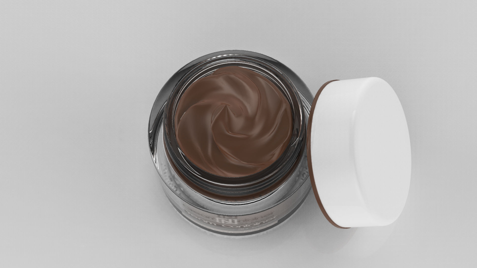 Cream Container Low-poly 3D model_4