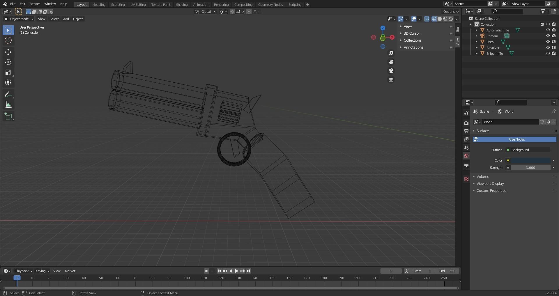 Weapons Low Poly Assetpack Free 3D model_18