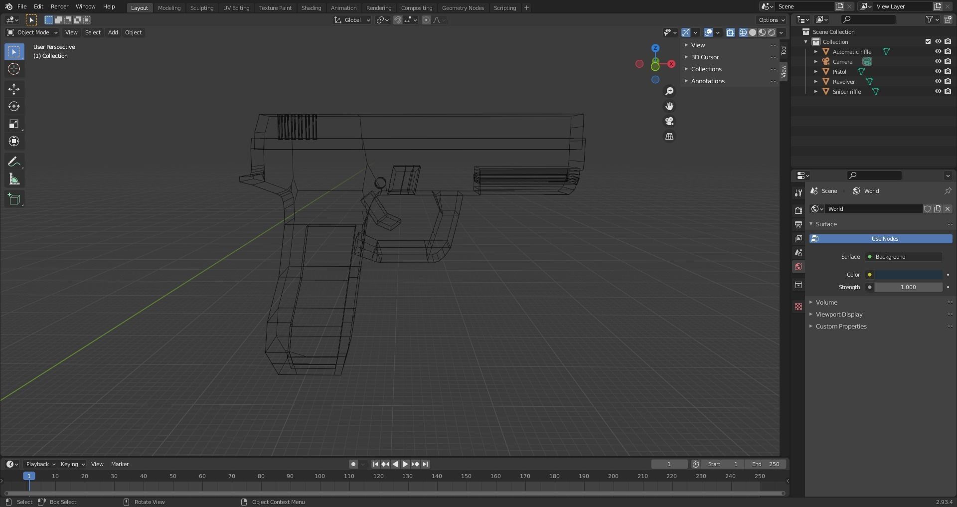 Weapons Low Poly Assetpack Free 3D model_15