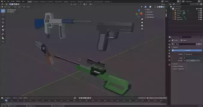 Weapons Low Poly Assetpack