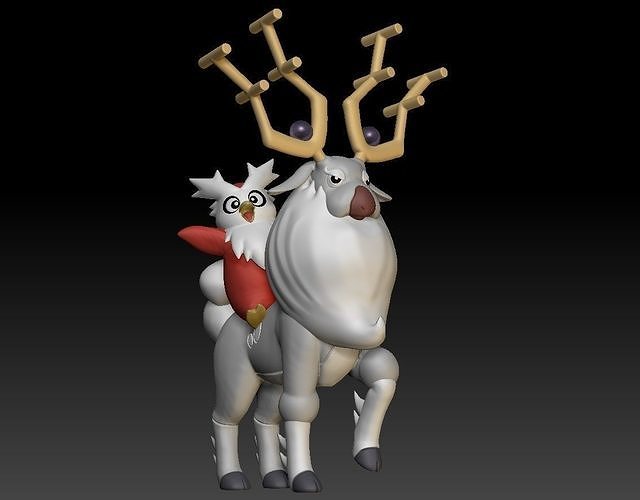 Pokemon Wyrdeer Delibird Christmas Theme 3D print model