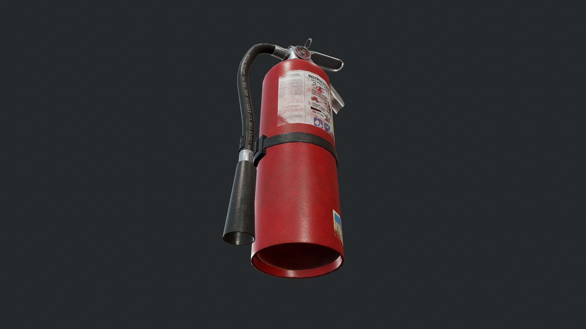 Fire Extinguisher- Tutorial Included Low-poly 3D model_14